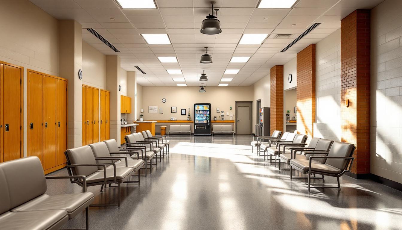 Visitation facilities and waiting area at Cumberland County Jail