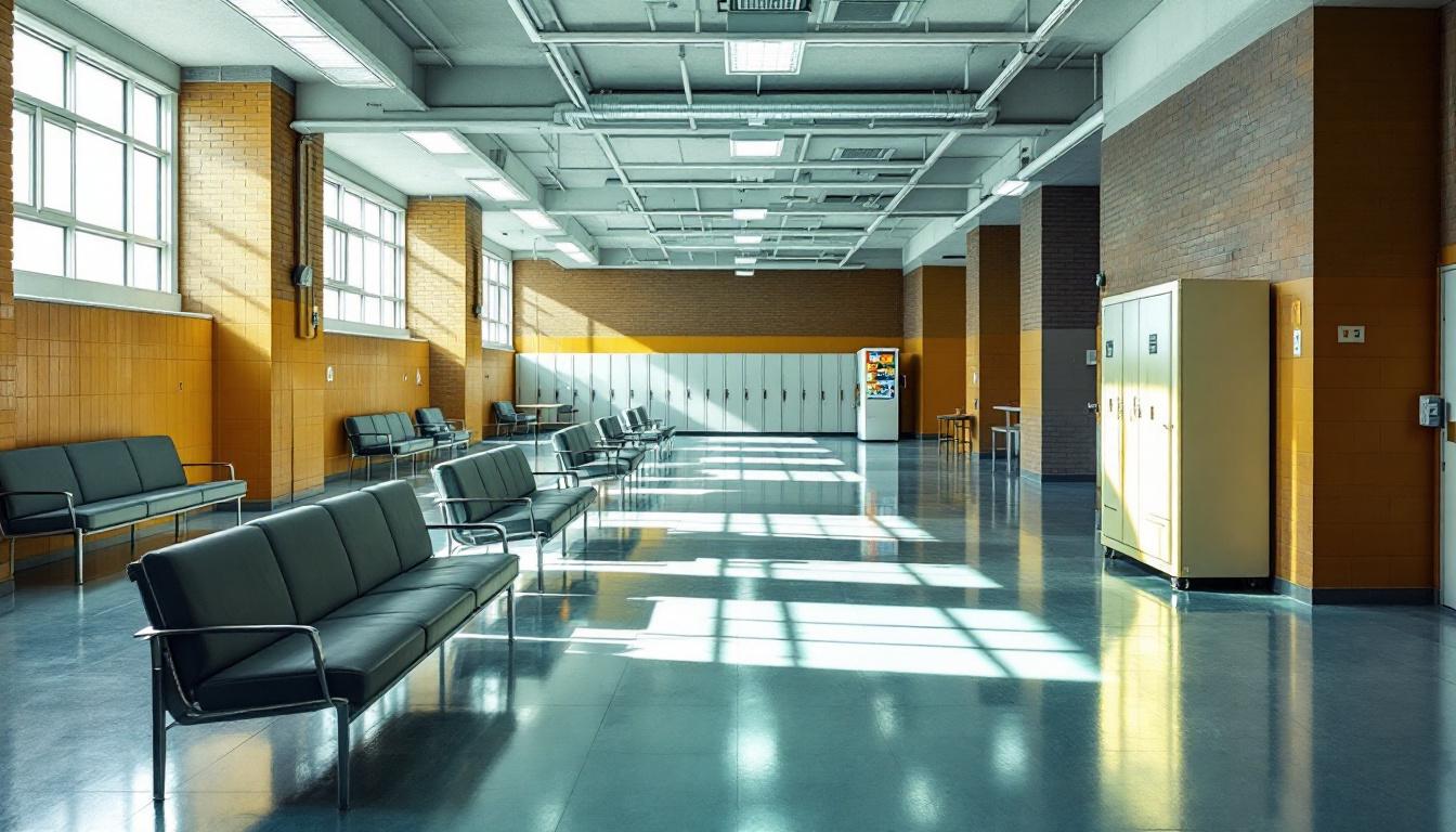 Visitation facilities and waiting area at Guilford County Jail