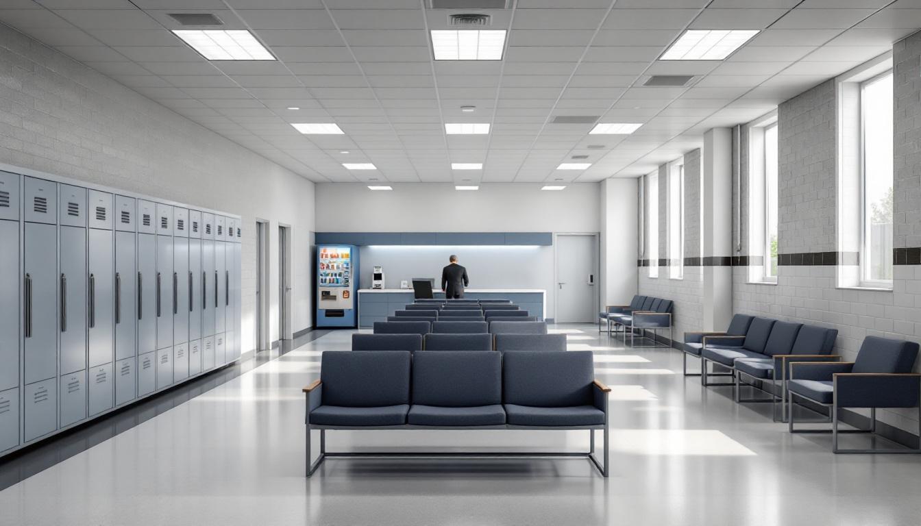 Visitation facilities and waiting area at Wilson County Sheriff