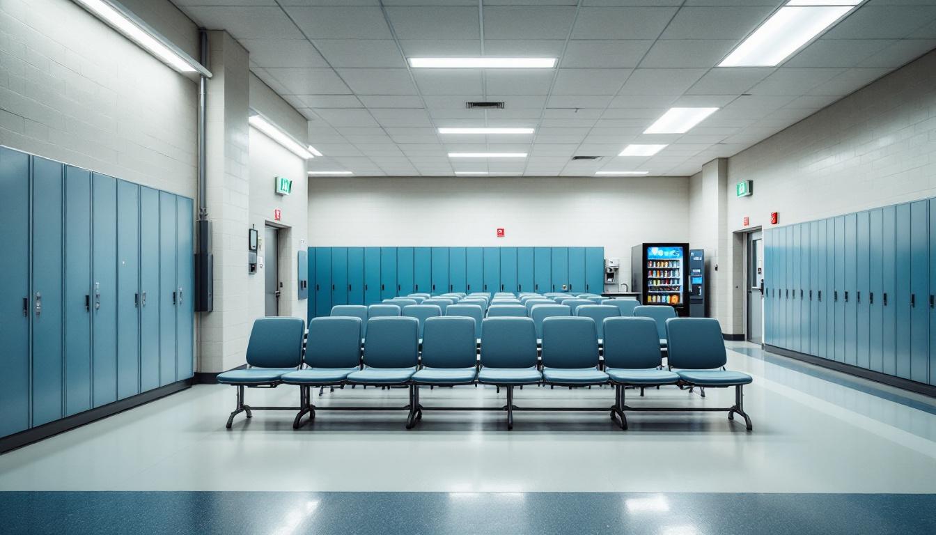 Visitation facilities and waiting area at Brunswick County Jail
