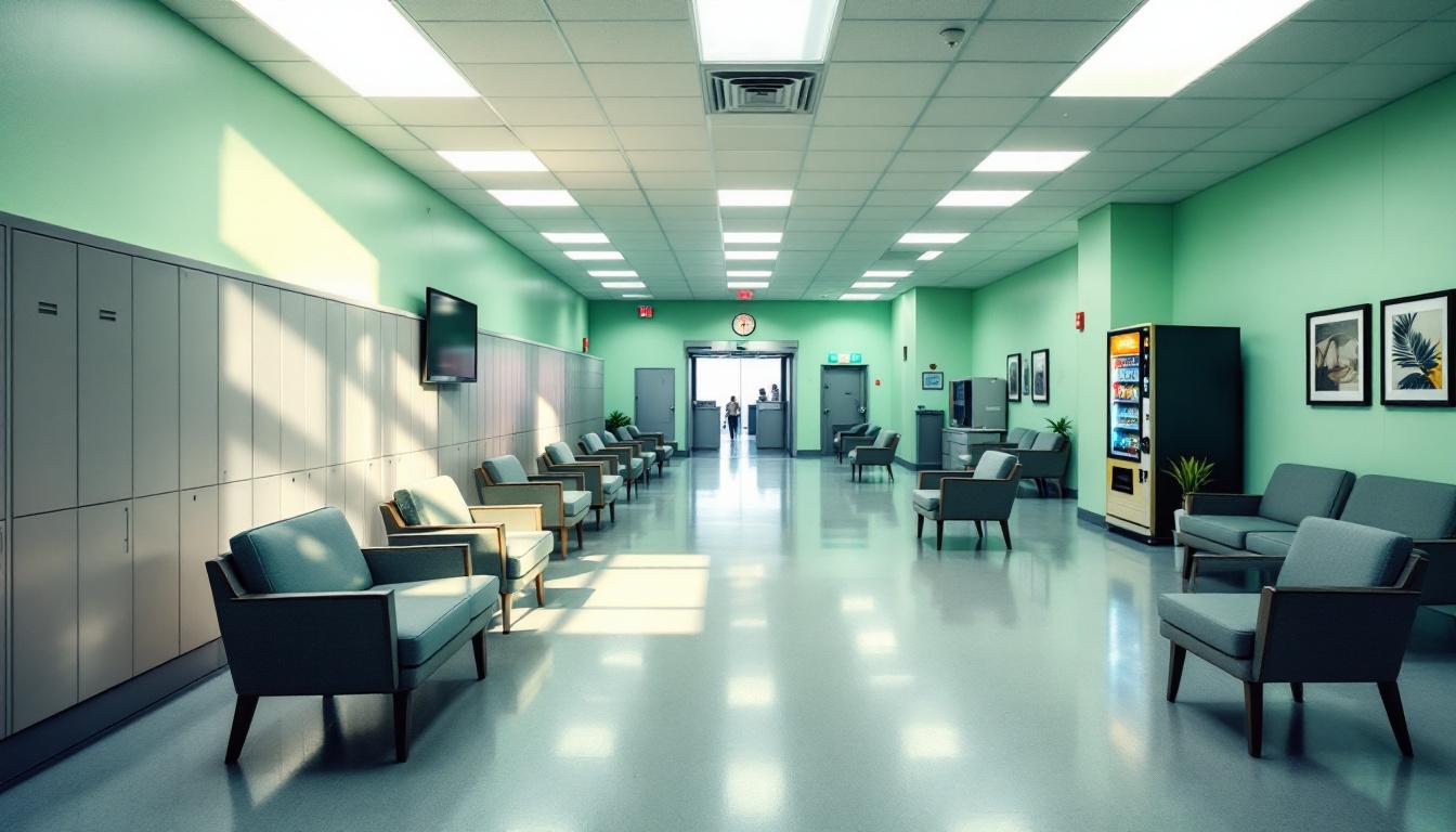 Visitation facilities and waiting area at Lumberton Correctional Institute