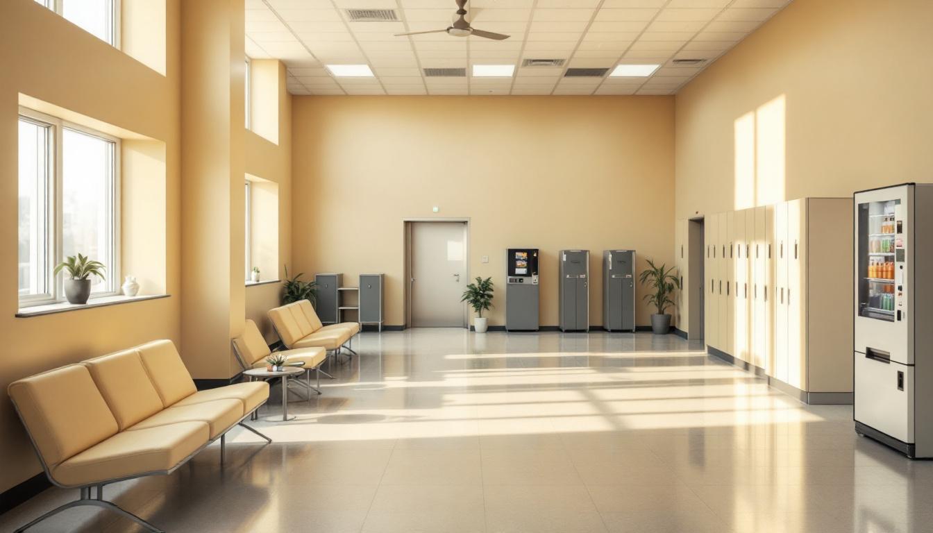 Visitation facilities and waiting area at New Hanover County Detention Facility