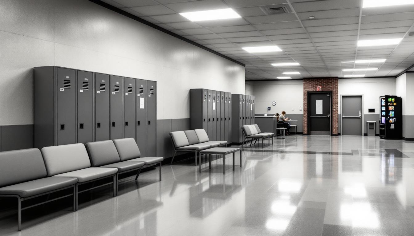 Visitation facilities and waiting area at Anson Correctional Institution