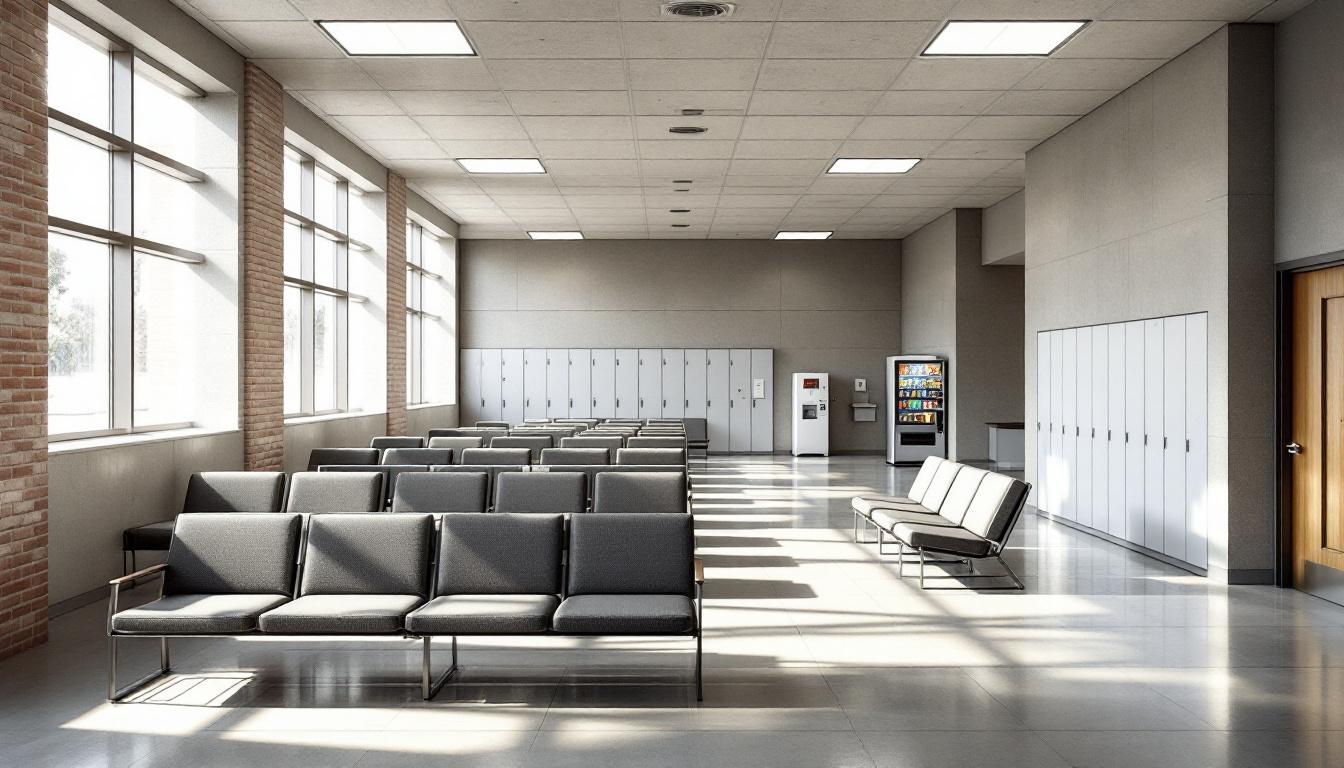 Visitation facilities and waiting area at Craven Correctional Institution