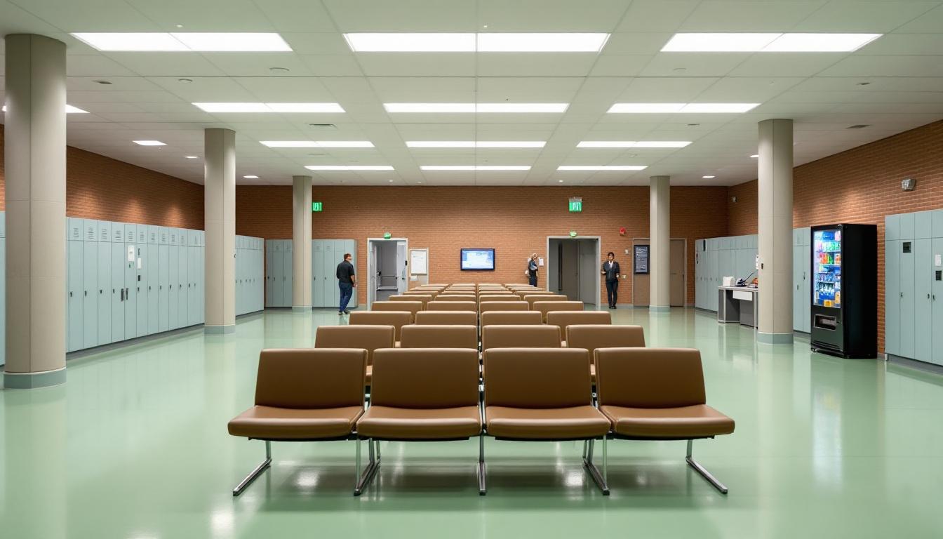 Visitation facilities and waiting area at Transylvania County Jail