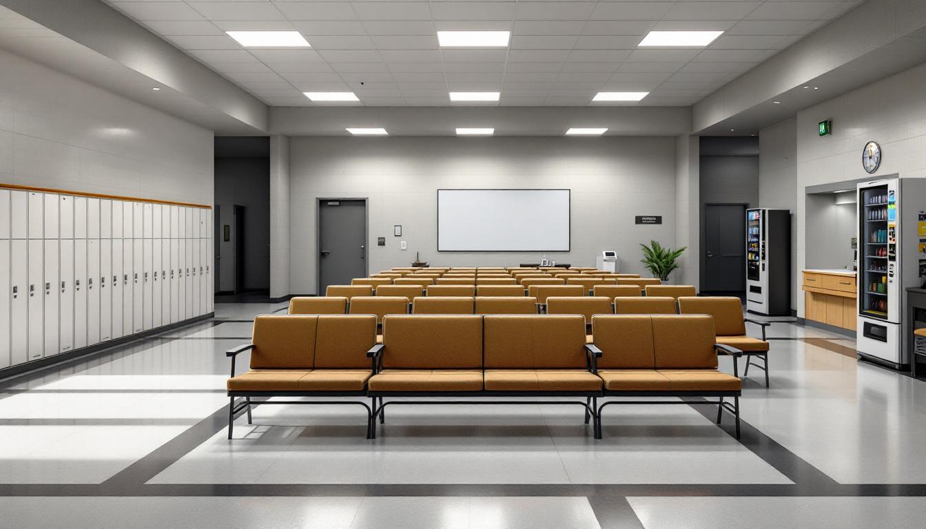 Visitation facilities and waiting area at McDowell County Jail