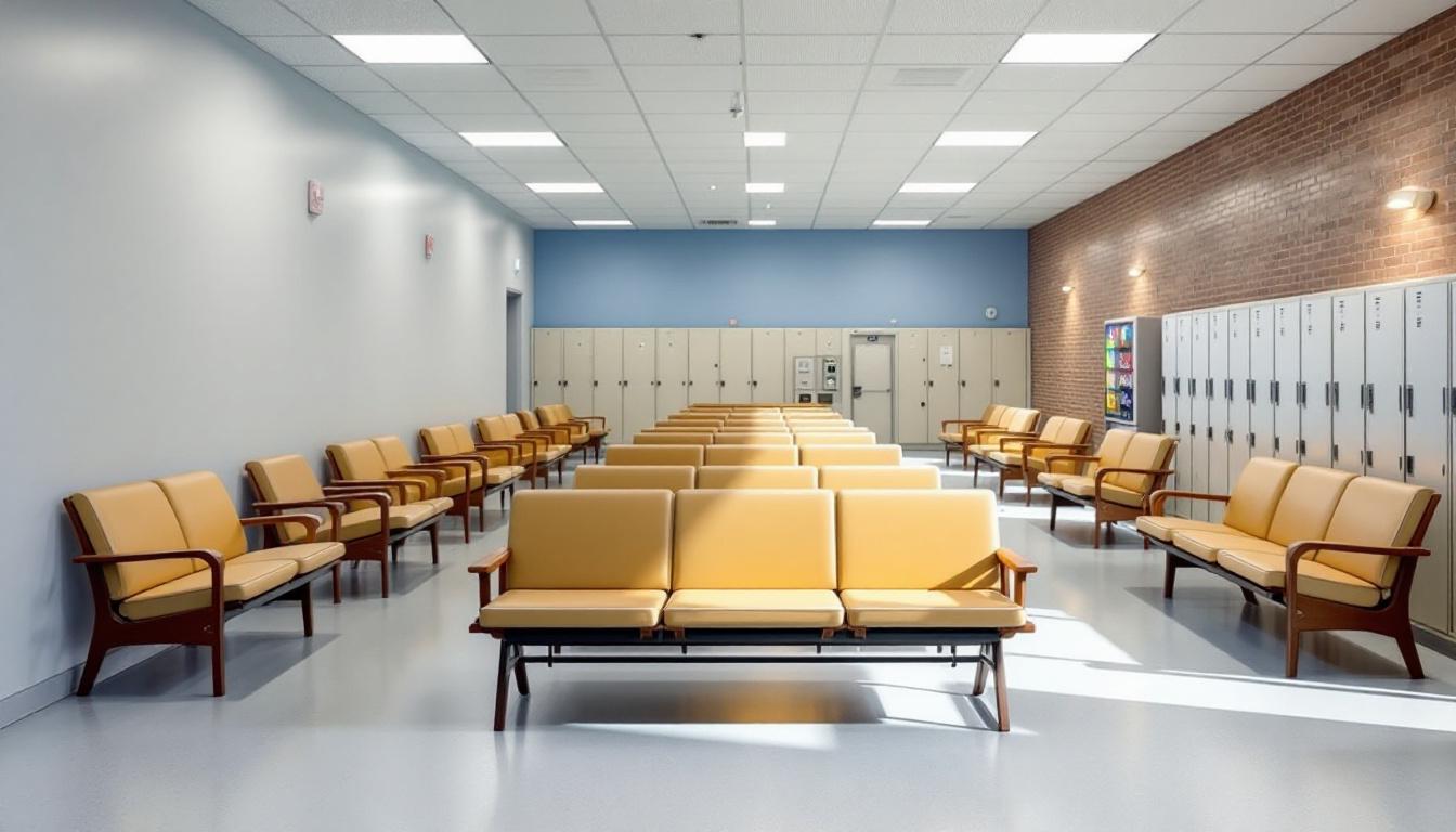 Visitation area at Burke County Jail