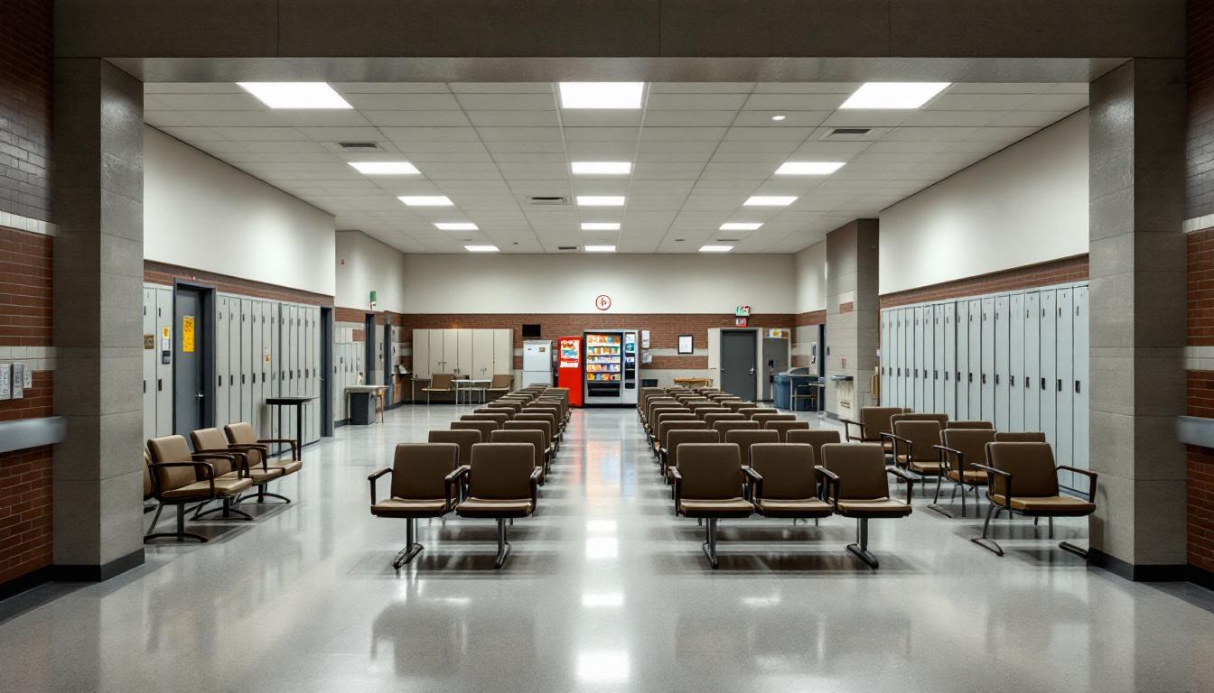 Visitation facilities and waiting area at Sanford Correctional Center