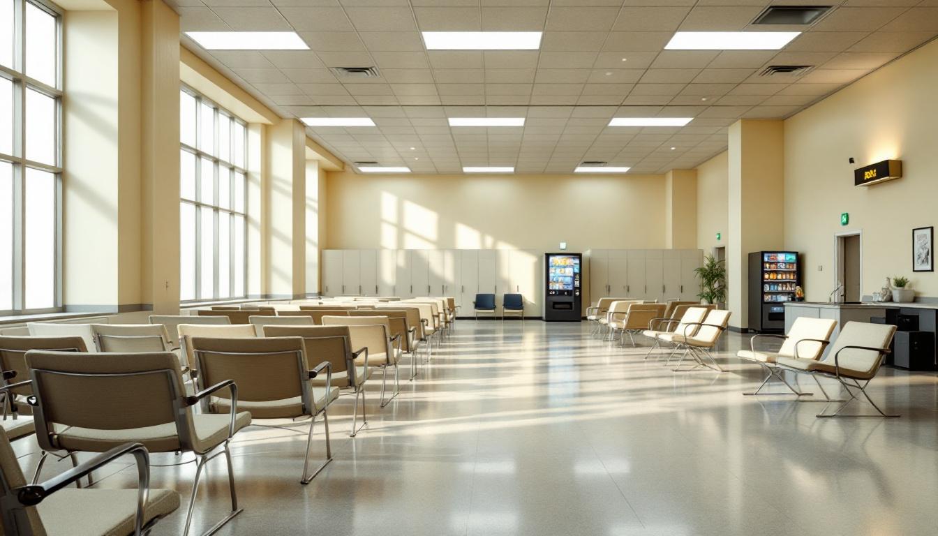 Visitation facilities and waiting area at Caldwell Corrections Center