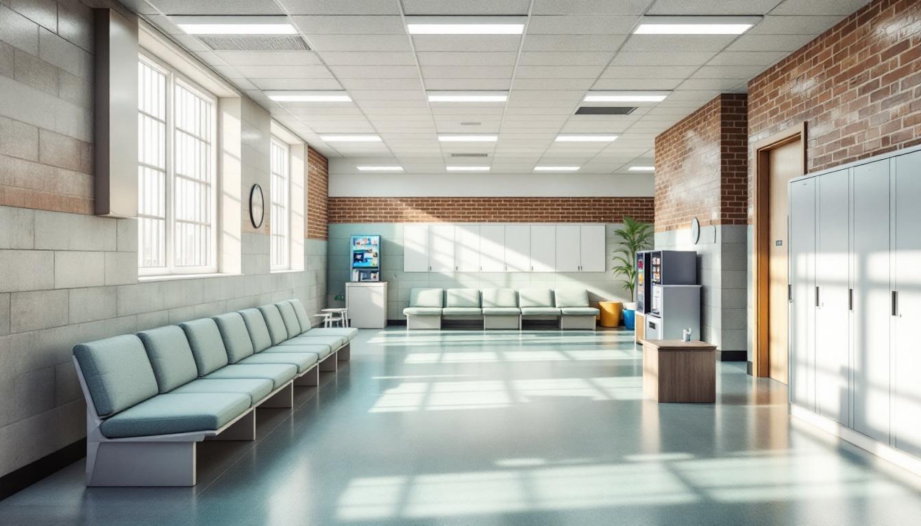 Visitation facilities and waiting area at Halifax County Jail