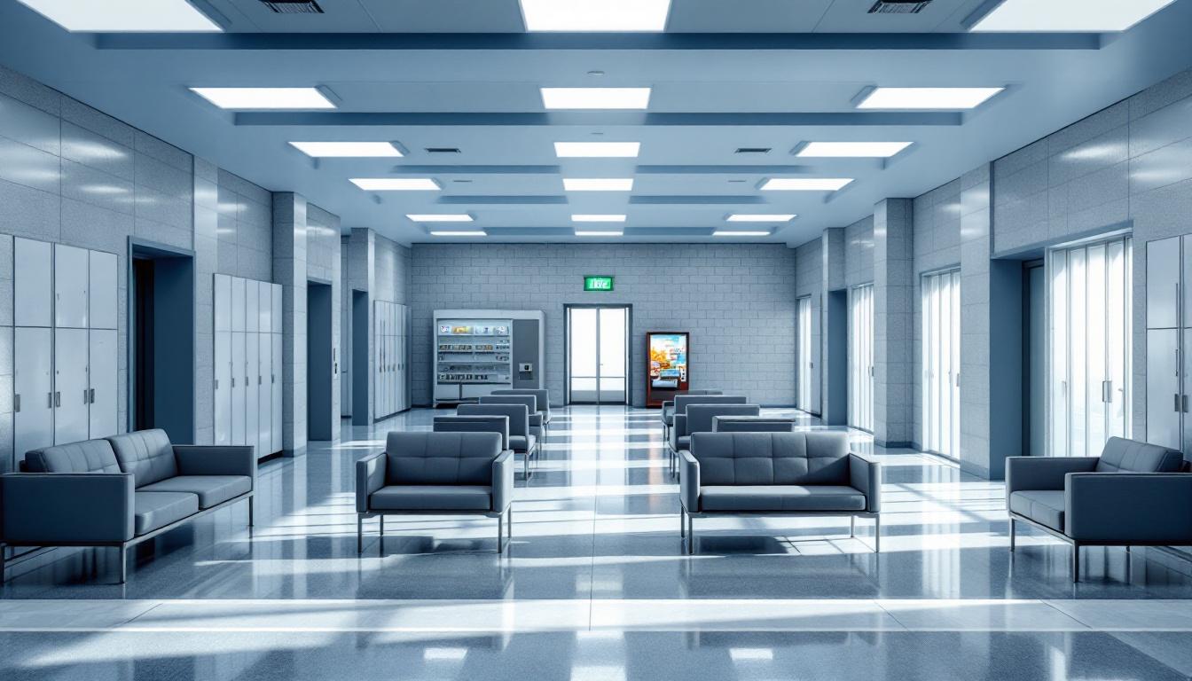 Visitation facilities and waiting area at Iredell County Detention Center