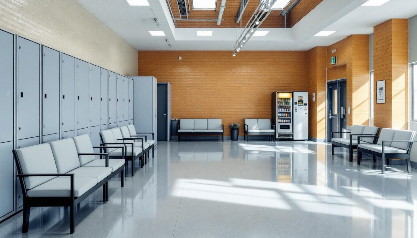 Visitation facilities and waiting area at Moore County Detention Center