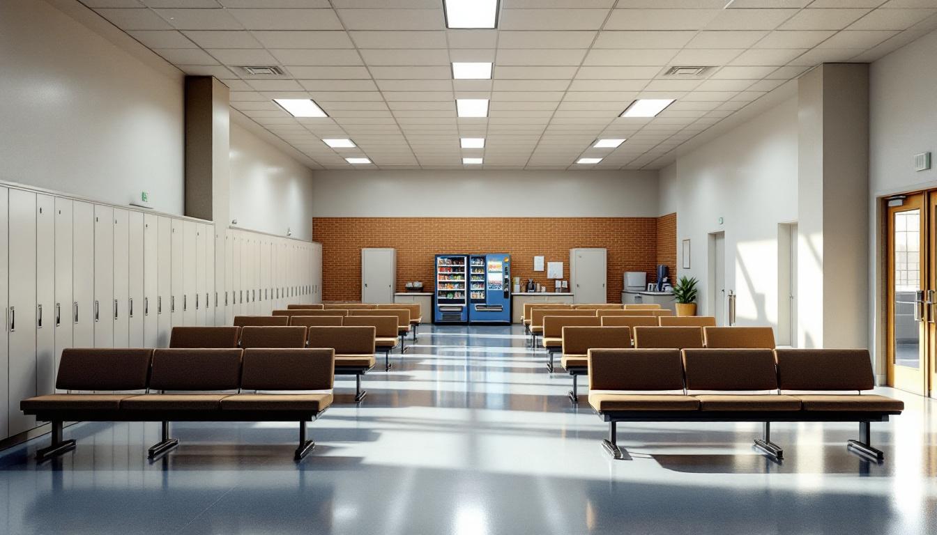 Visitation facilities and waiting area at Gaston Correctional