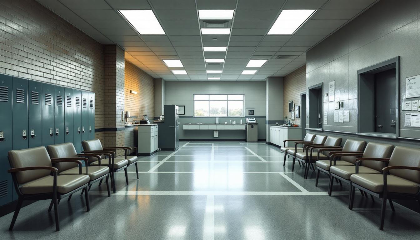 Visitation facilities and waiting area at Franklin County Correction Center II