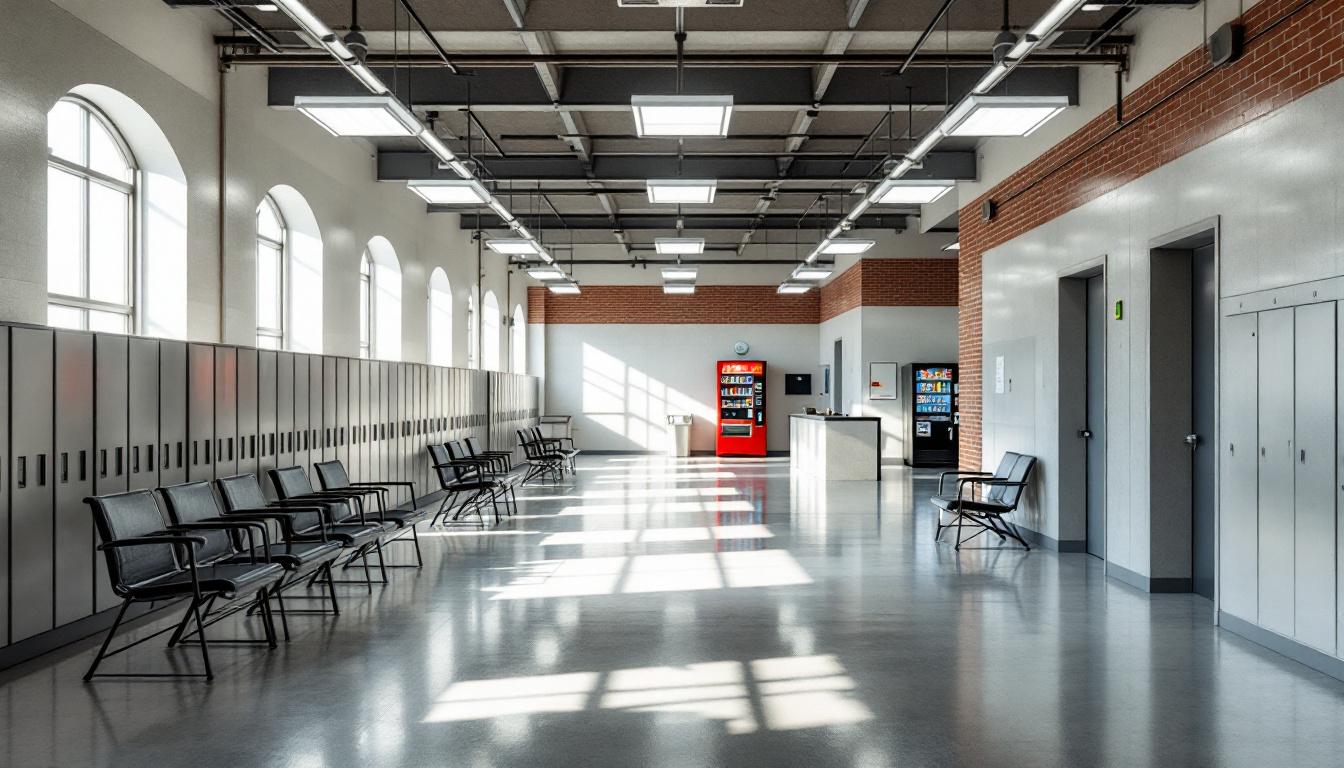 Visitation facilities and waiting area at Bertie Correctional Institution