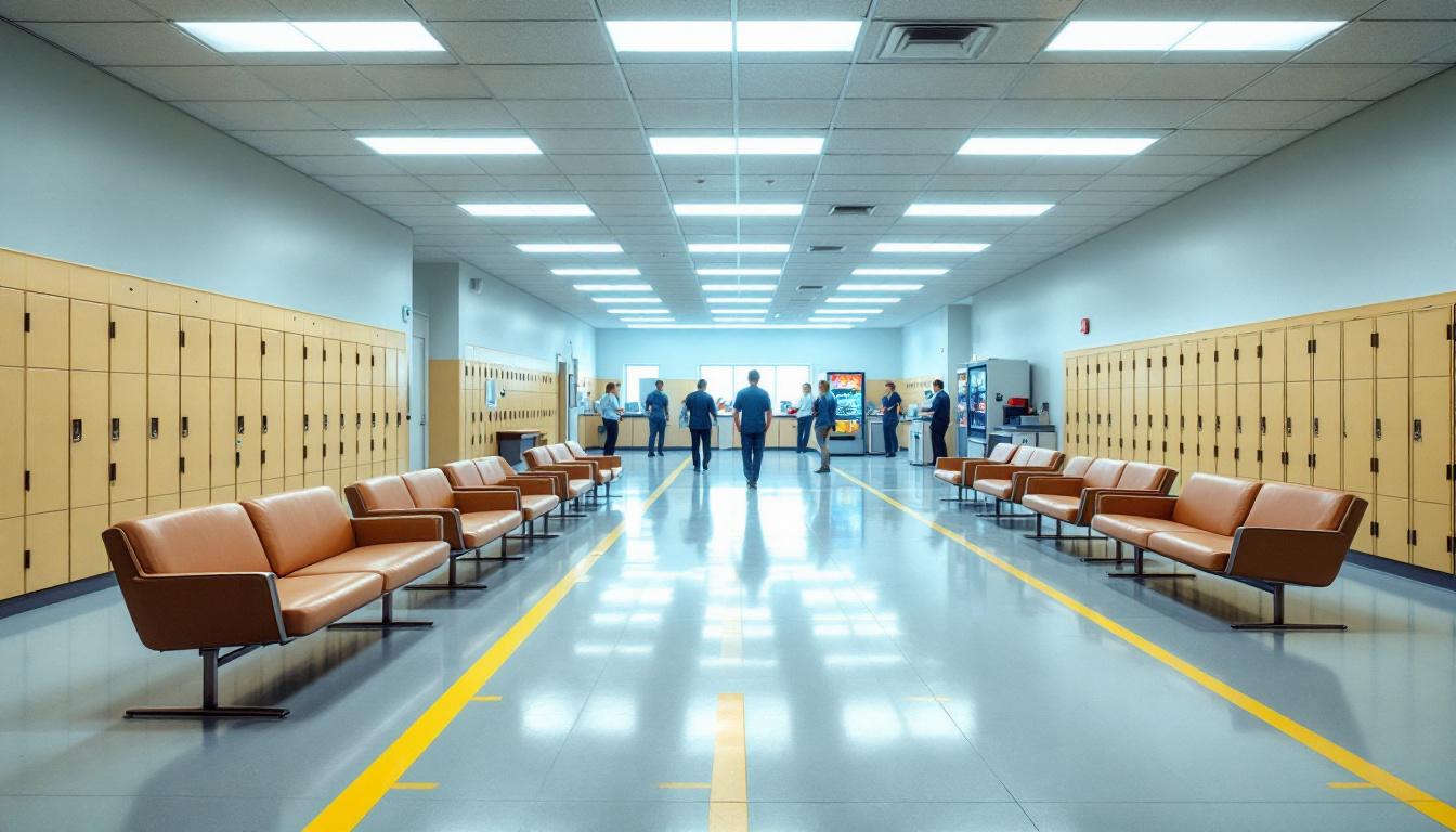 Visitation facilities and waiting area at FCI Bennettsville