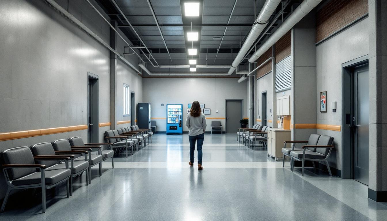 Visitation facilities and waiting area at Maury Correctional Institution