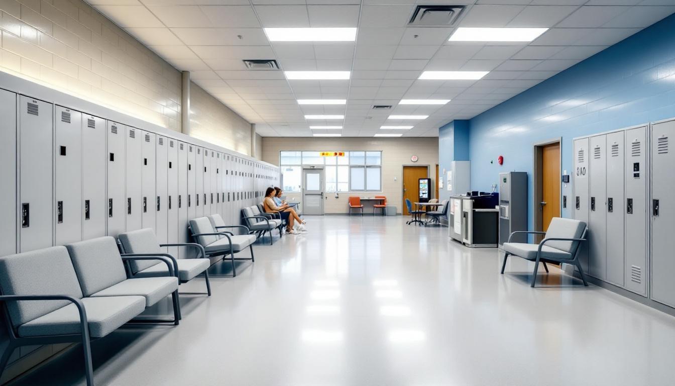 Visitation facilities and waiting area at Johnson County Jail