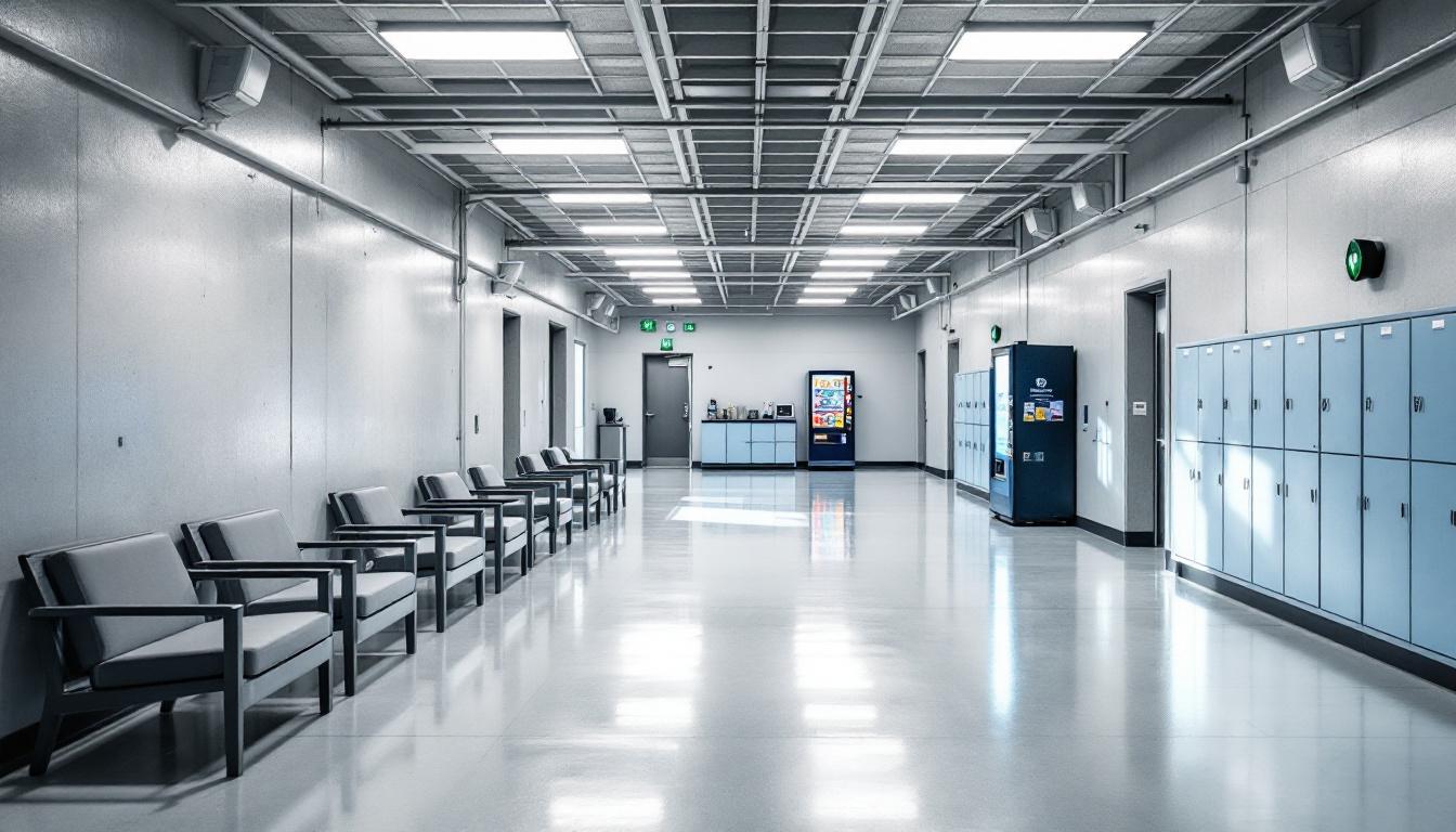 Visitation area at California Correctional Institution