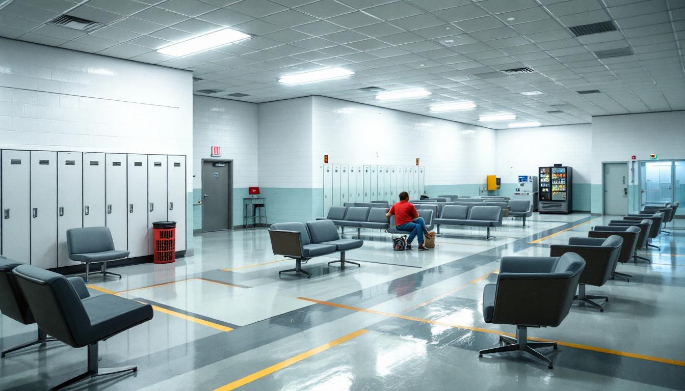 Visitation area at Rio Cosumnes Correctional Center