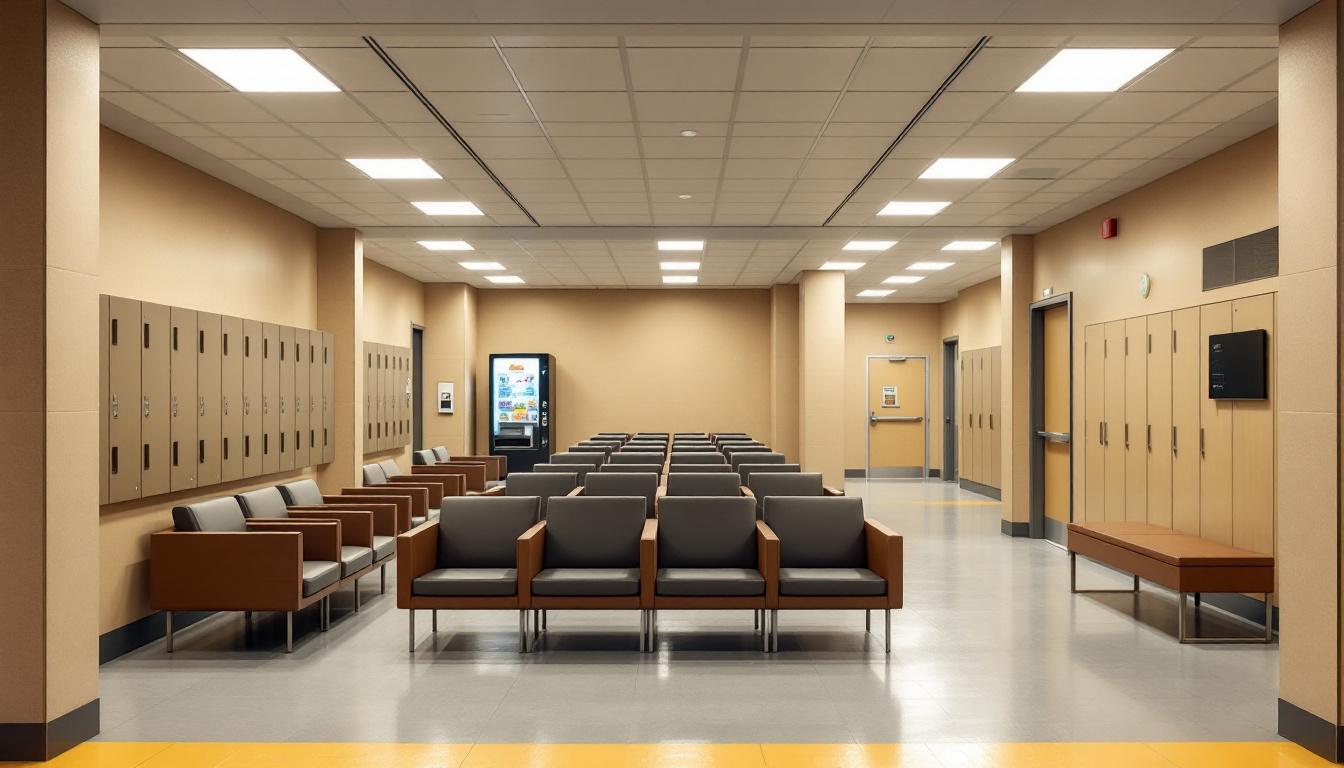 Visitation area at Wasco State Prison
