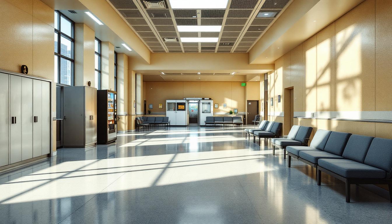Visitation facilities and waiting area at Alameda County Santa Rita Jail