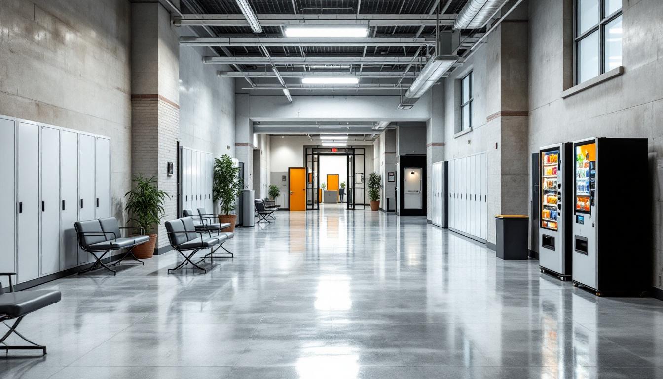 Visitation facilities and waiting area at Calipatria State Prison