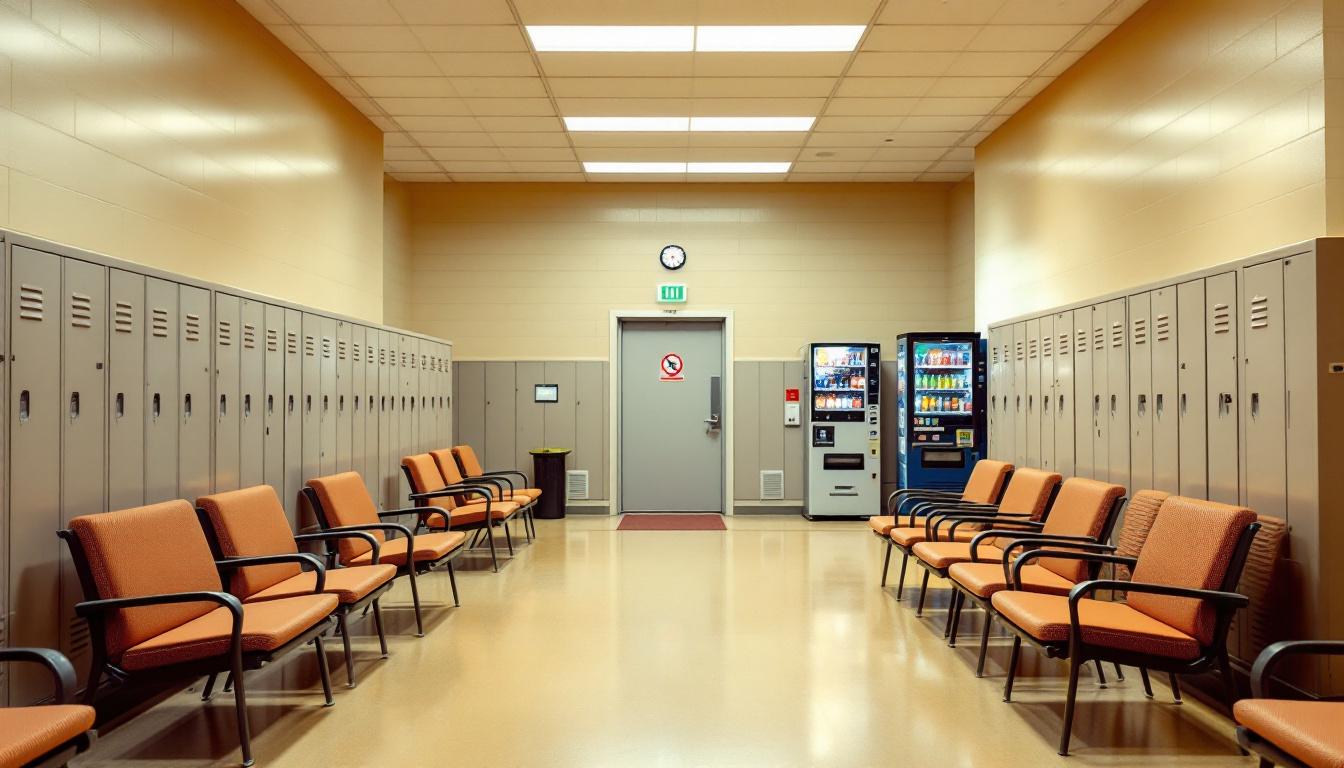 Visitation facilities and waiting area at Shasta County Jail