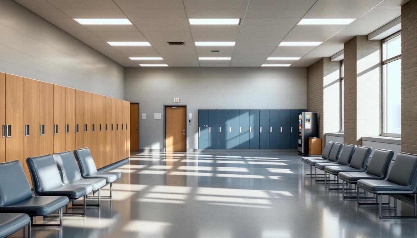Visitation facilities and waiting area at Men's Central Jail