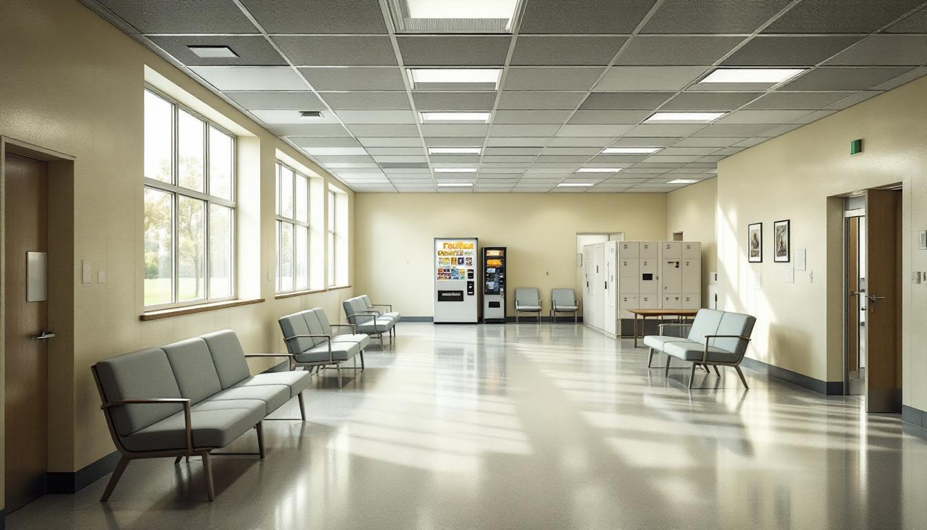 Visitation area at California State Prison - Sacramento
