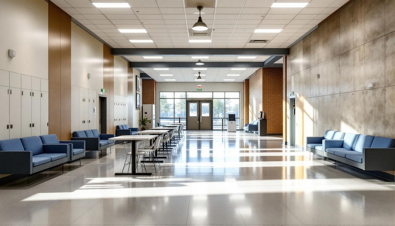 Visitation facilities and waiting area at Federal Bureau of Prisons