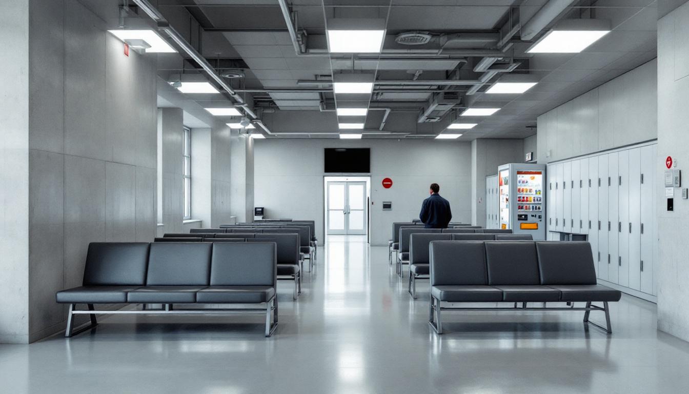 Visitation facilities and waiting area at North County Correctional Facility