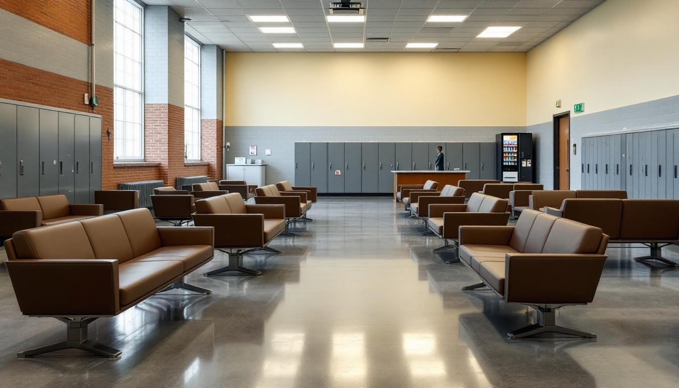 Visitation area at US Immigration and Customs Enforcement