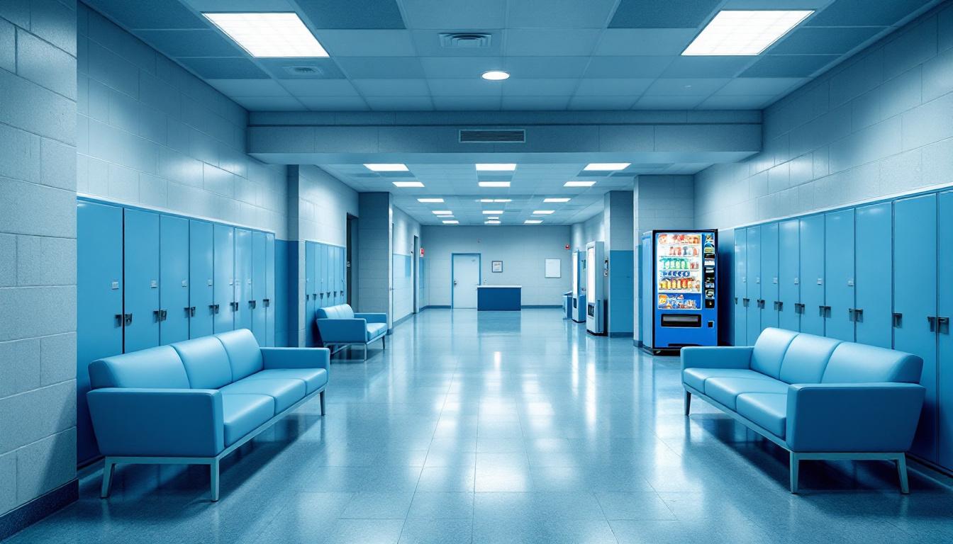 Visitation facilities and waiting area at California State Prison - Sacramento