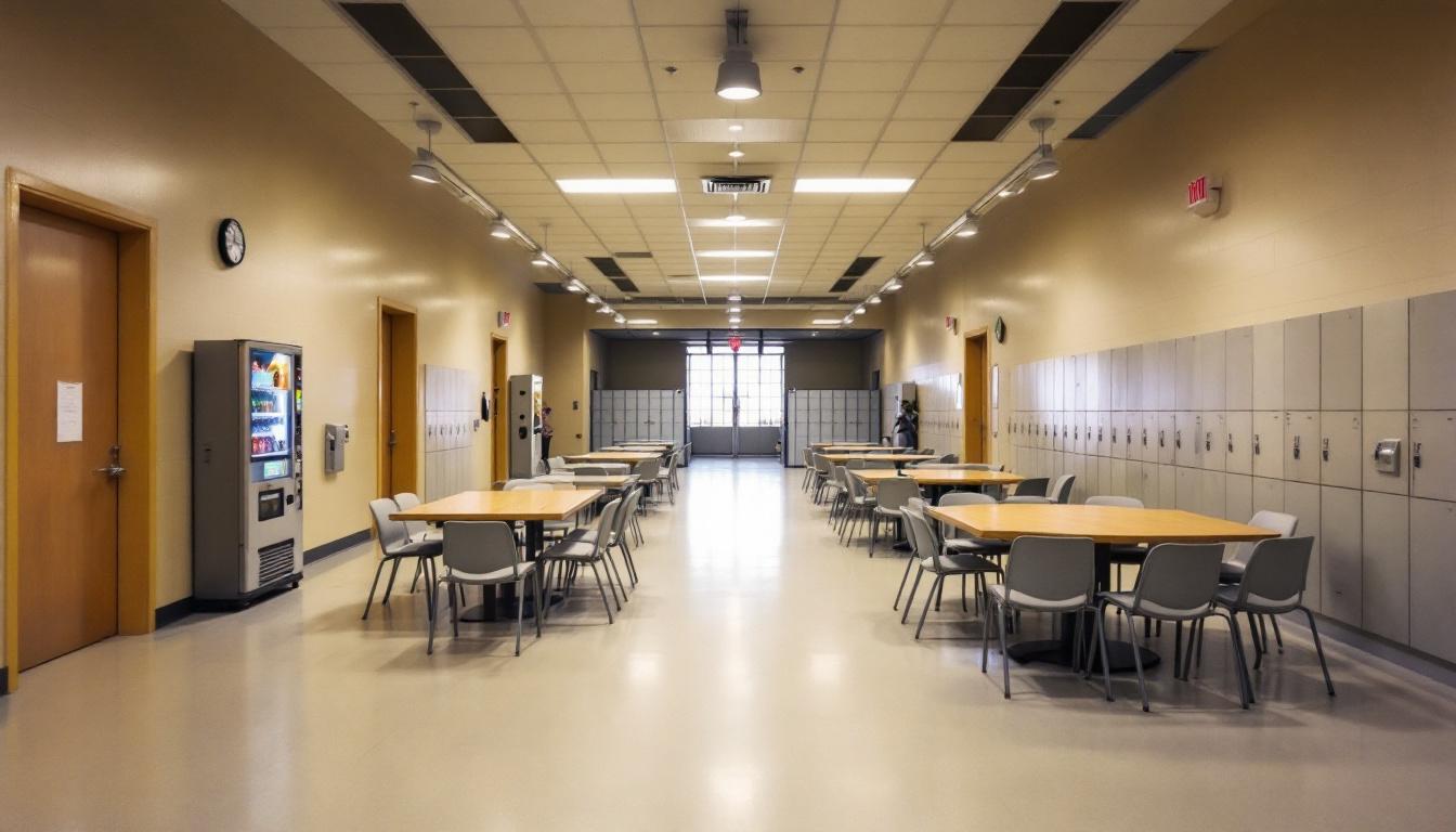 Visitation facilities and waiting area at Men's Central Jail