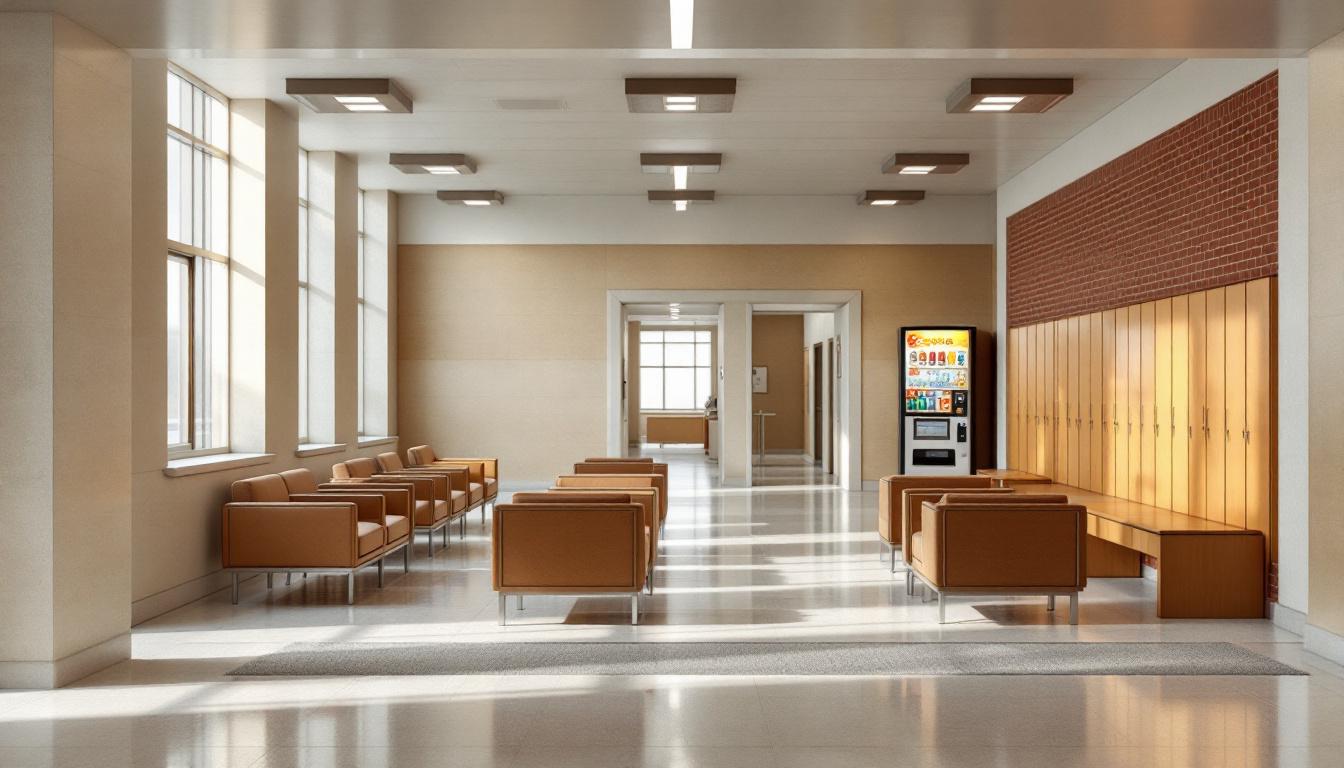 Visitation facilities and waiting area at North County Correctional Facility