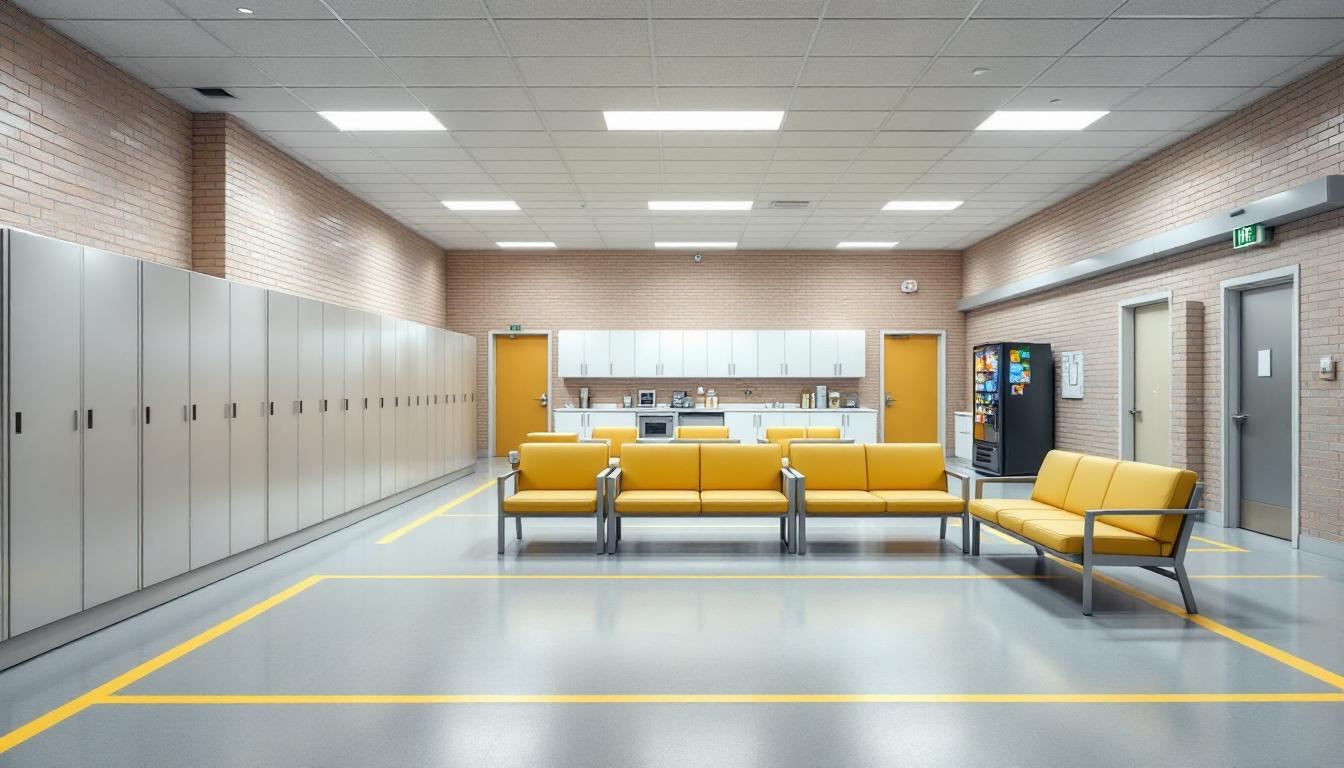 Visitation area at Vista Detention Facility
