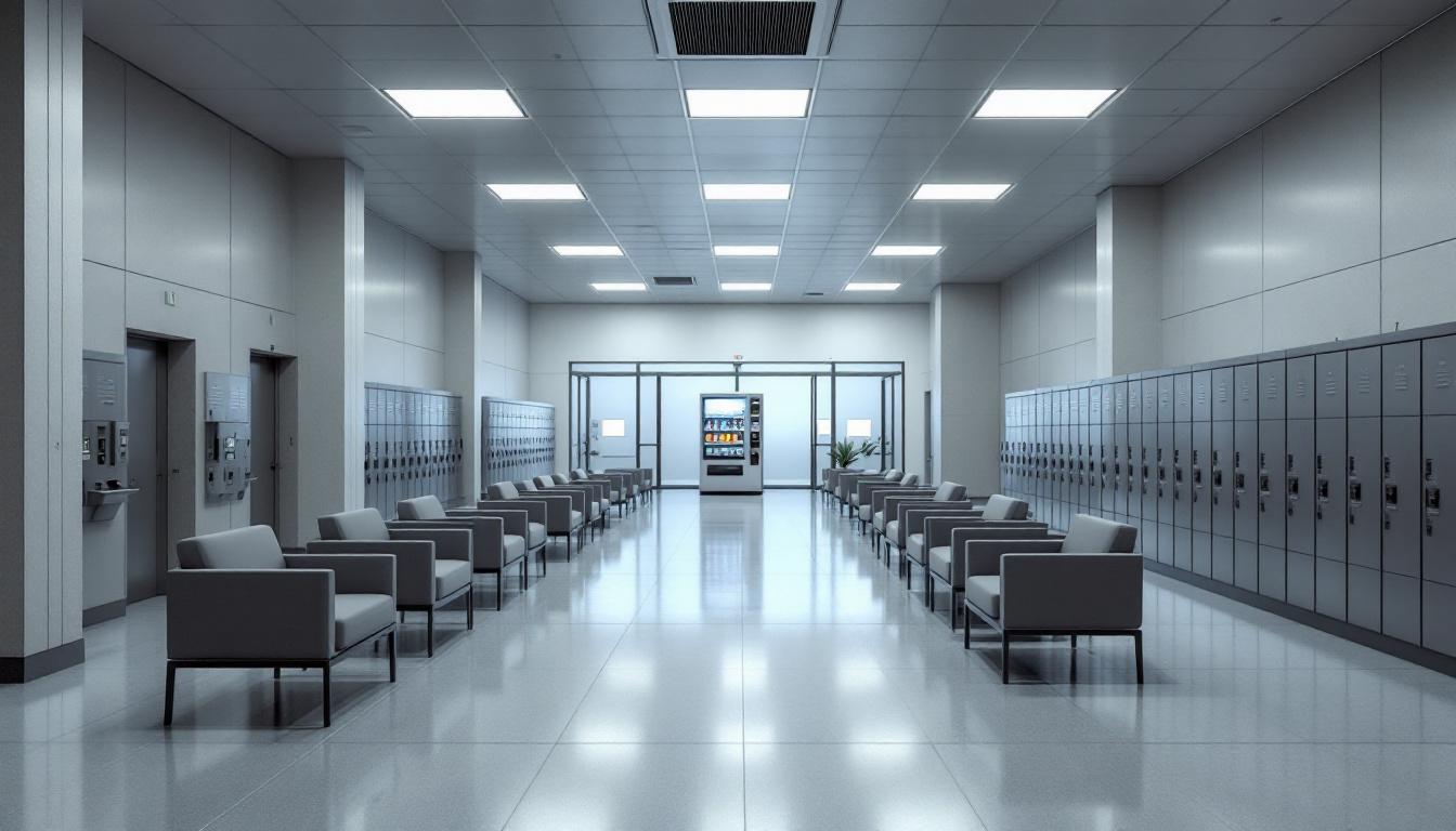 Visitation facilities and waiting area at Rio Cosumnes Correctional Center