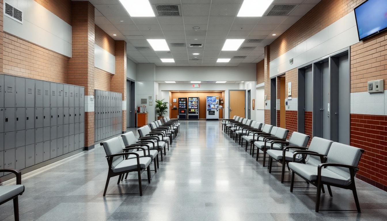 Visitation area at Shafter Modified Community Correctional Facility