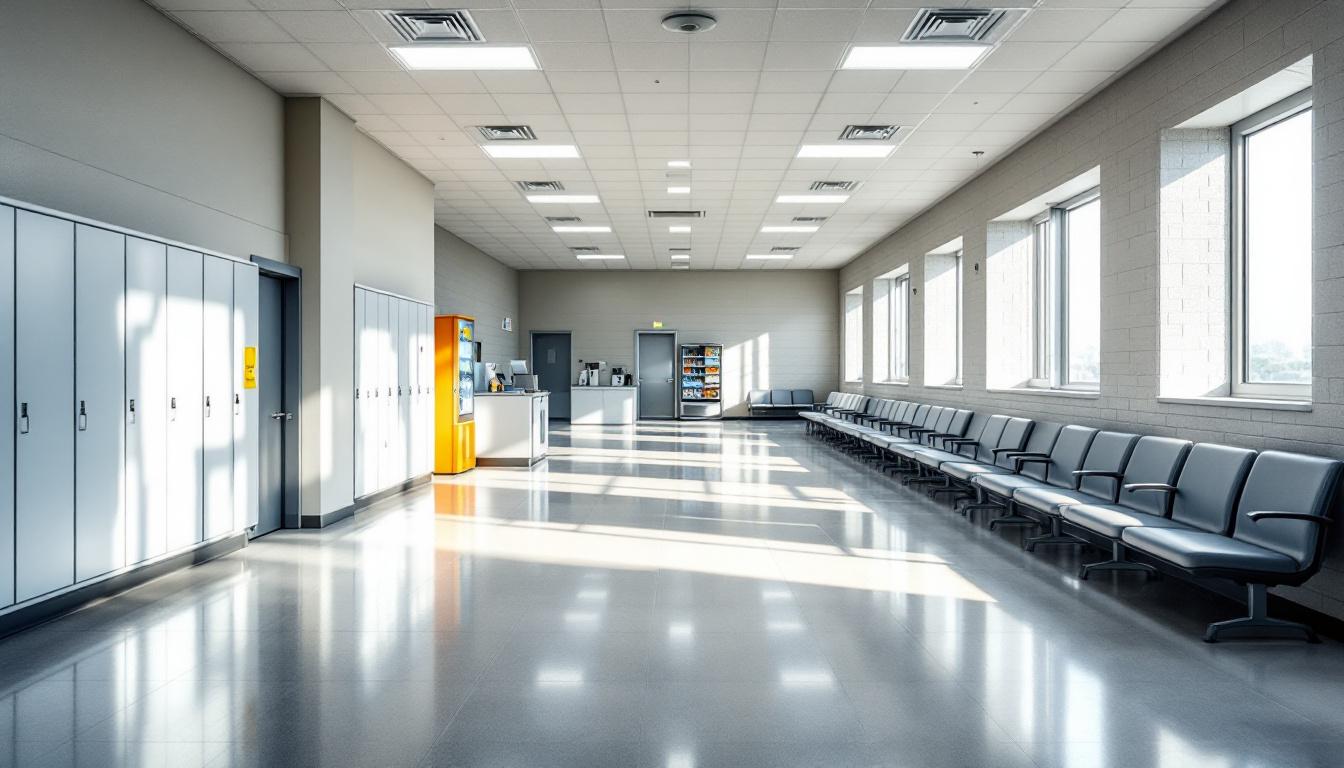 Visitation facilities and waiting area at Ventura County Jail