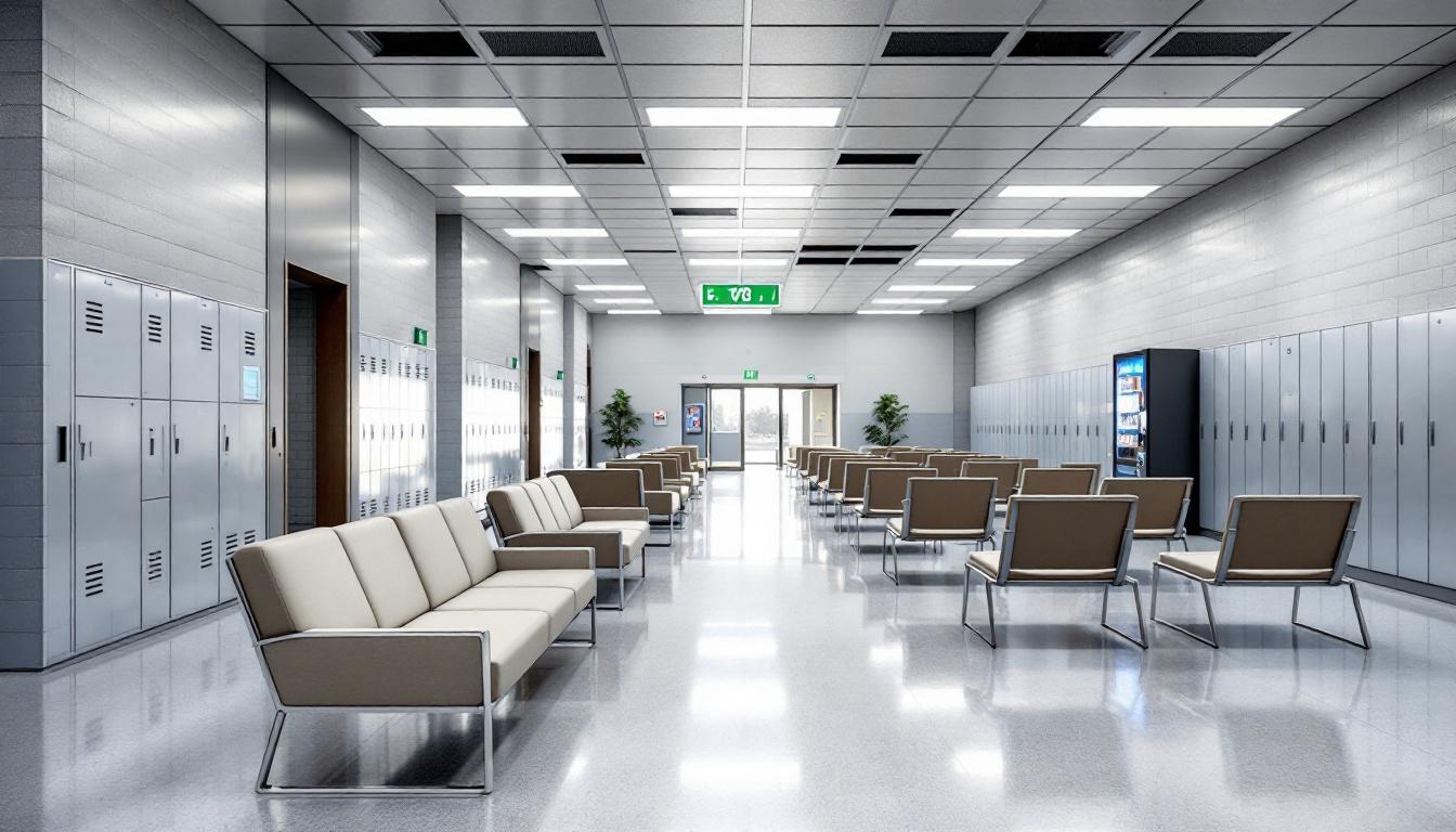 Visitation area at West County Detention Facility