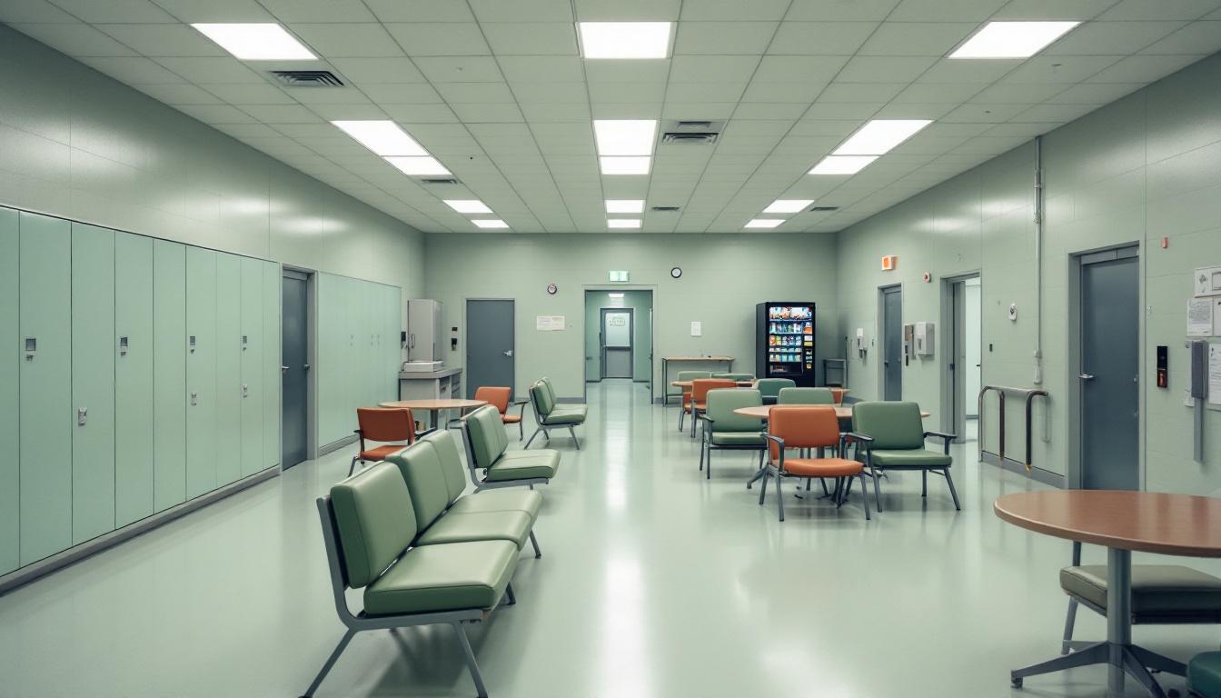 Visitation area at Sonoma County Main Adult Detention Facility