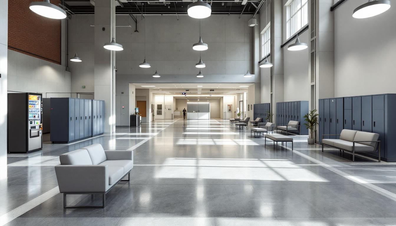 Visitation facilities and waiting area at High Desert Detention Center