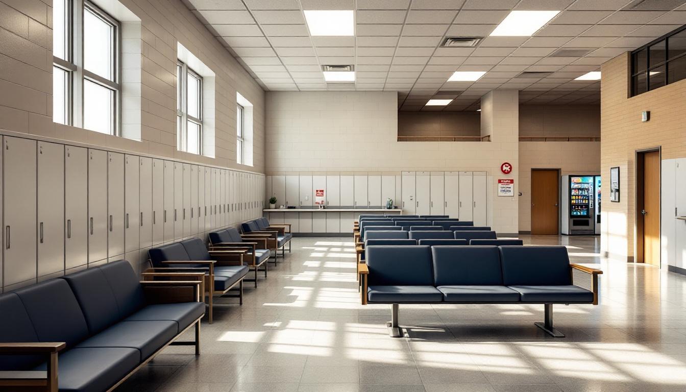 Visitation facilities and waiting area at County Jail