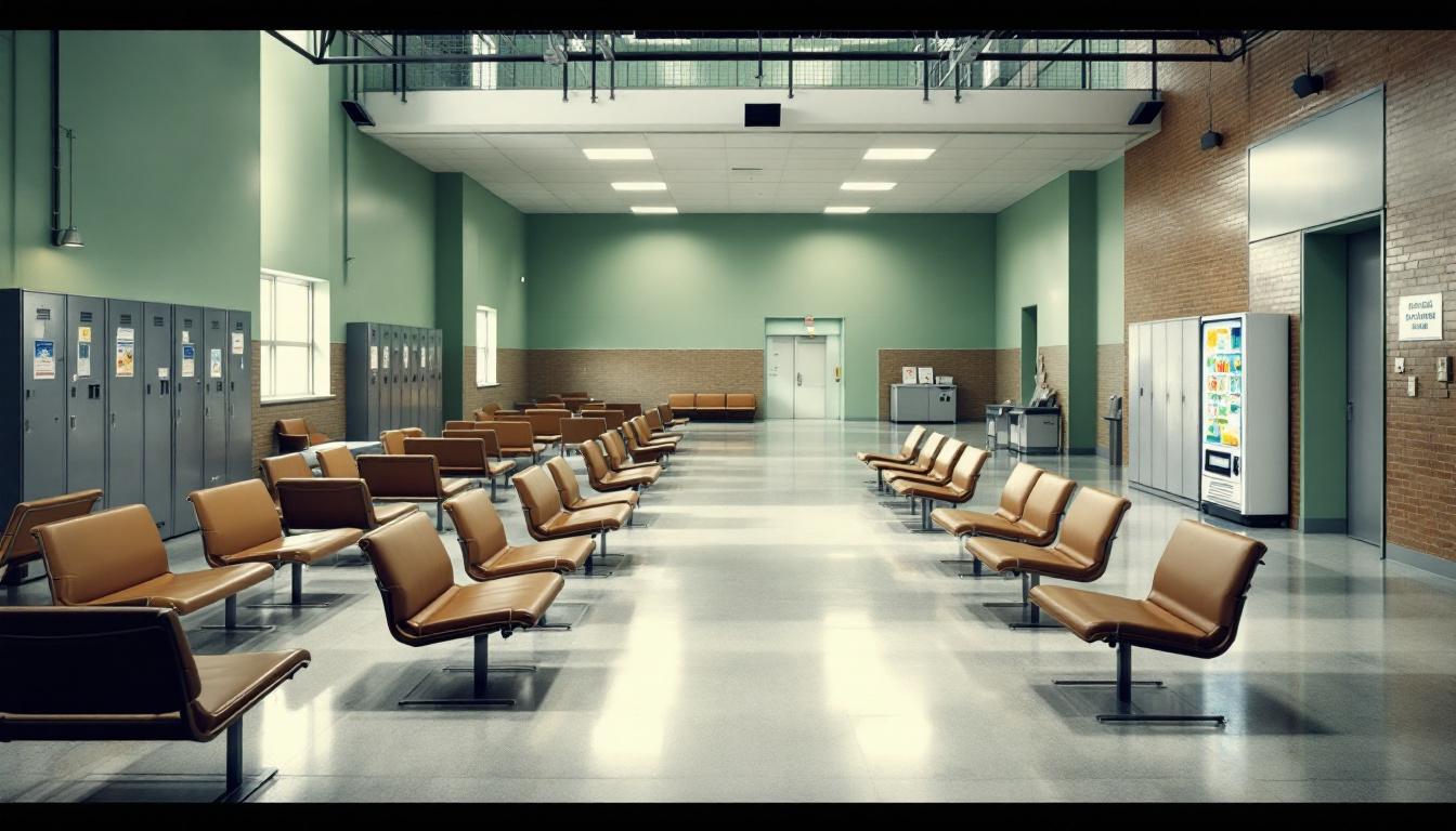 Visitation facilities and waiting area at Bob Wiley Detention Facility