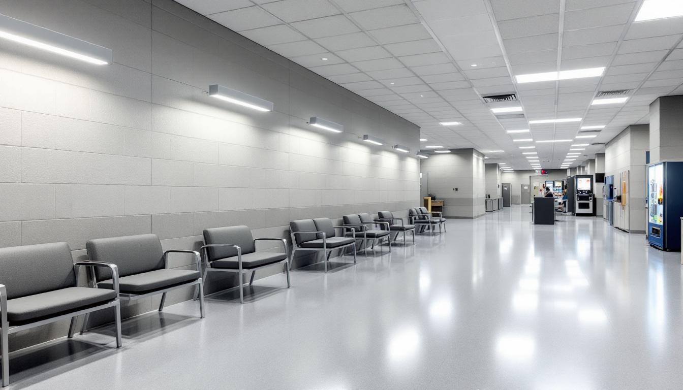 Visitation area at Elmwood Correctional Facility