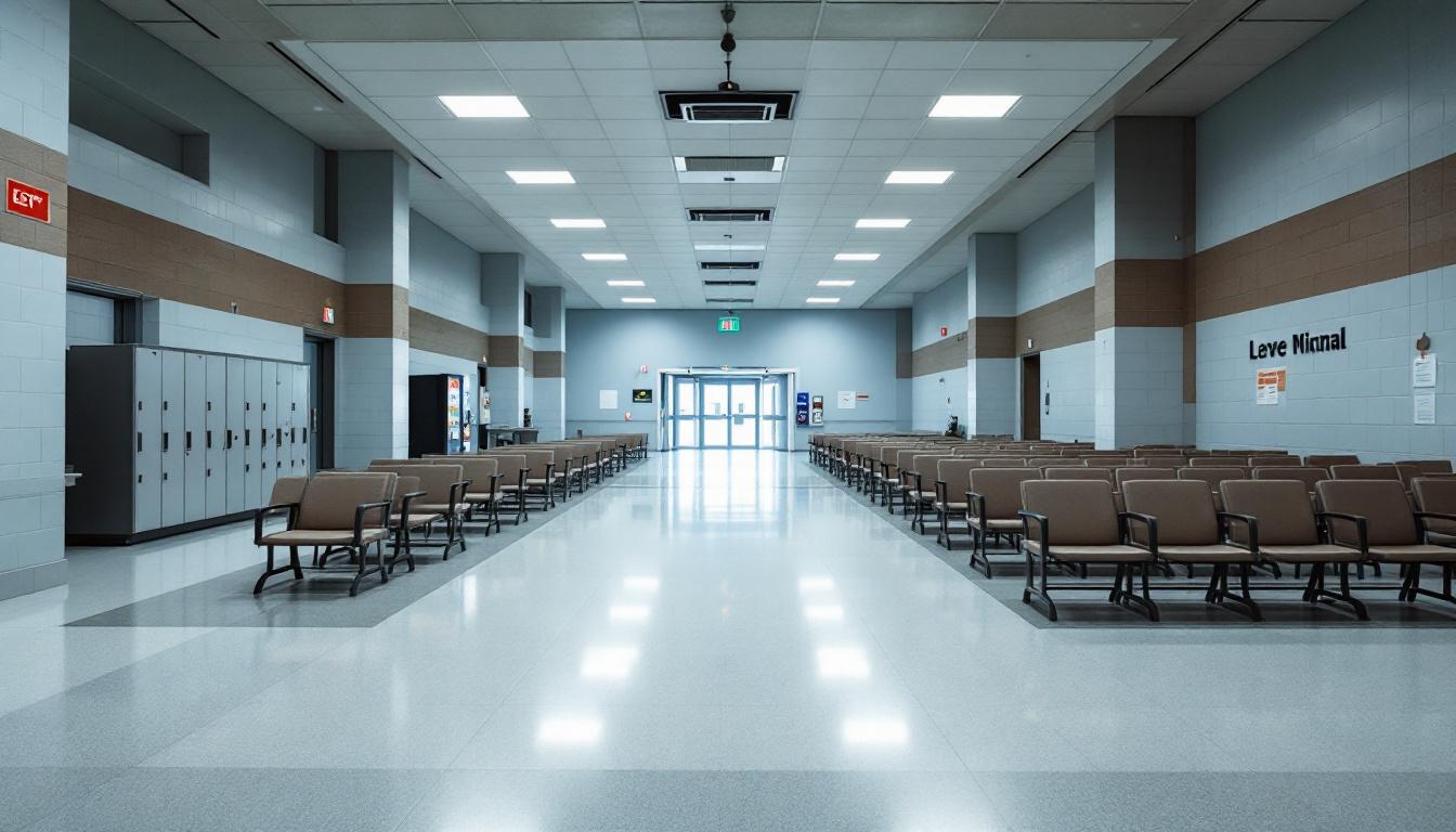 Visitation facilities and waiting area at George F Bailey Detention