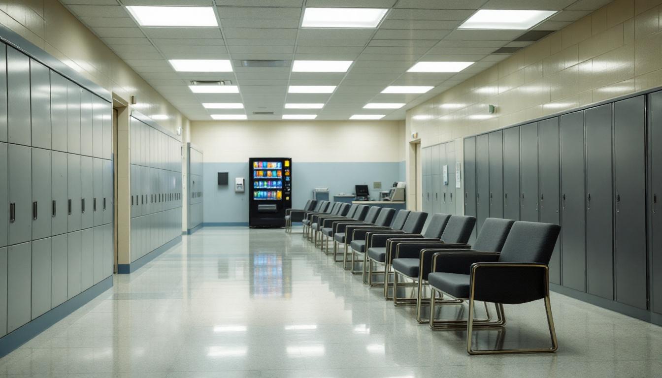Visitation facilities and waiting area at Lassen County Adult Detention Facility