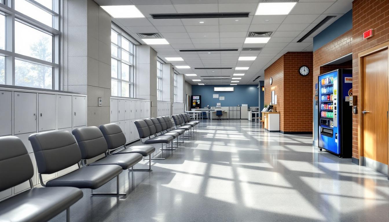 Visitation facilities and waiting area at Robert Presley Detention Center