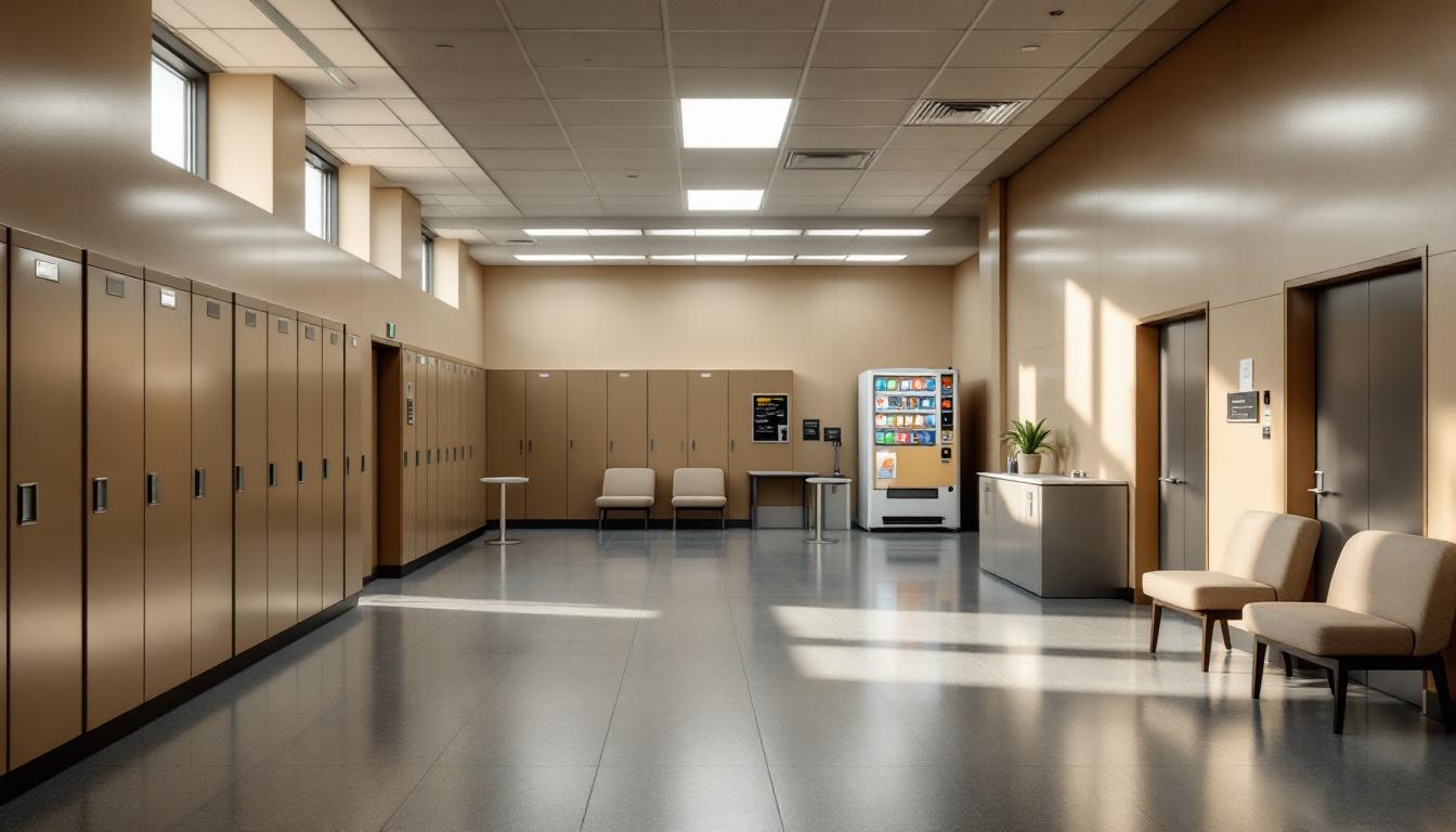 Visitation facilities and waiting area at Stanislaus County Public Safety Center